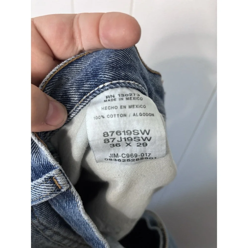 Men's Rustler Blue Work Jeans‎ 36x29 Regular Fit Straight Denim